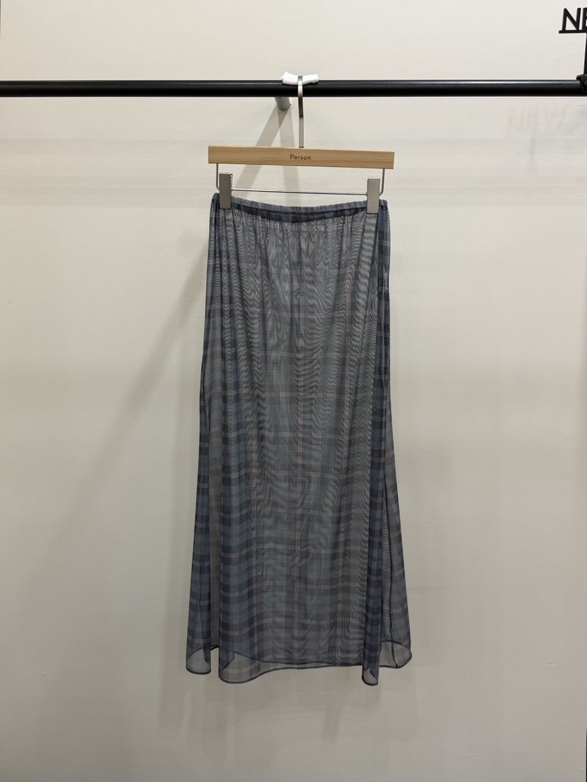 PERSON韓國直郵女裝新品熱賣26春夏人氣推薦休閑長裙透視PERSON長裙圖色2