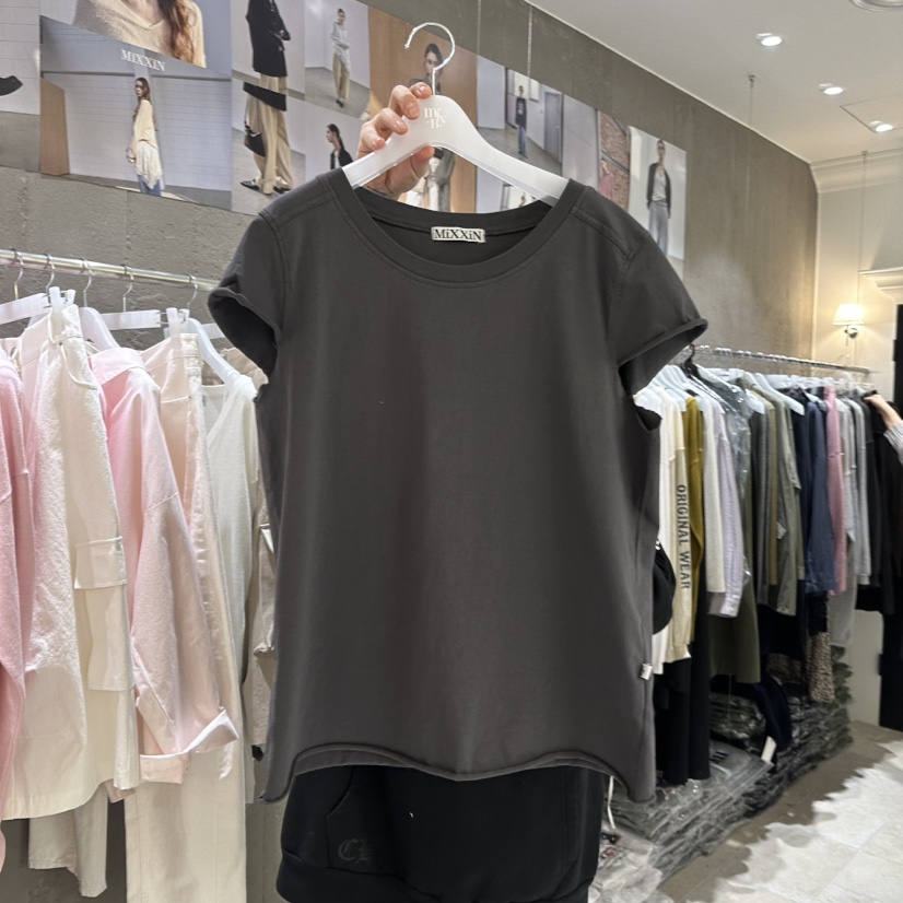 MIXXIN韓國東大門直郵女士新品熱賣26春夏推薦人氣T恤鏤空MIXXINT恤圖色2墨色