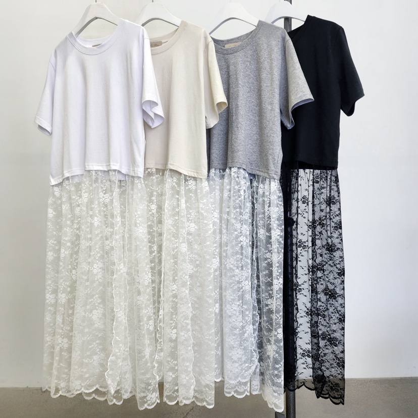 LA BLOOM韓國直郵女裝新品熱賣時尚職業人氣26春夏連衣裙蕾絲La Bloom連衣裙