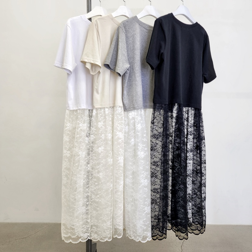 LA BLOOM韓國直郵女裝新品熱賣時尚職業人氣26春夏連衣裙蕾絲La Bloom連衣裙