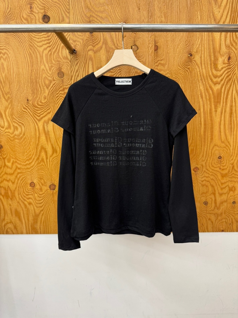 PROJECTVIEW韓國東大門代購女裝新品休閑熱賣長袖T恤假兩件PROJECTVIEW長袖T恤圖色2