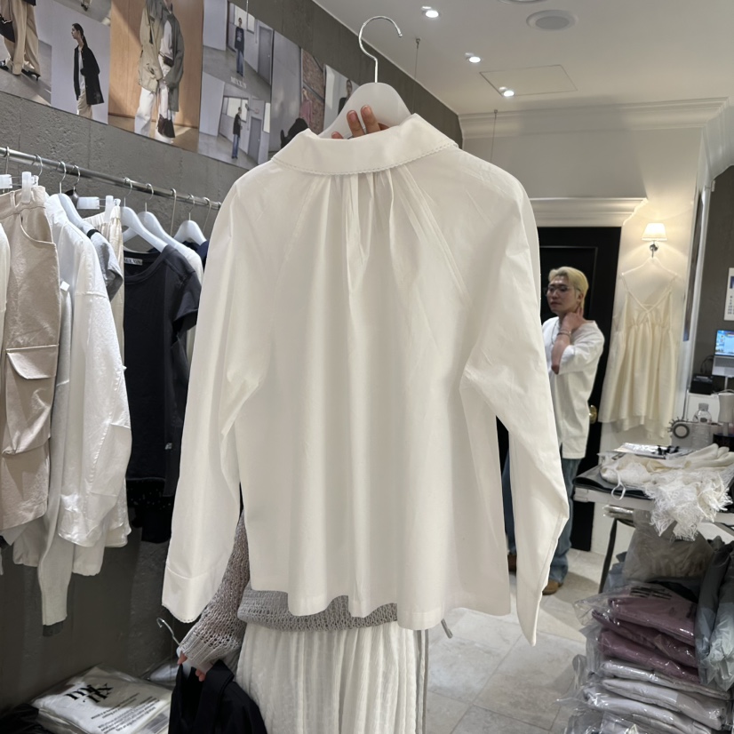 MIXXIN韓國直郵實拍女士新品熱賣推薦人氣時尚襯衫蕾絲衫MIXXIN襯衫/蕾絲衫