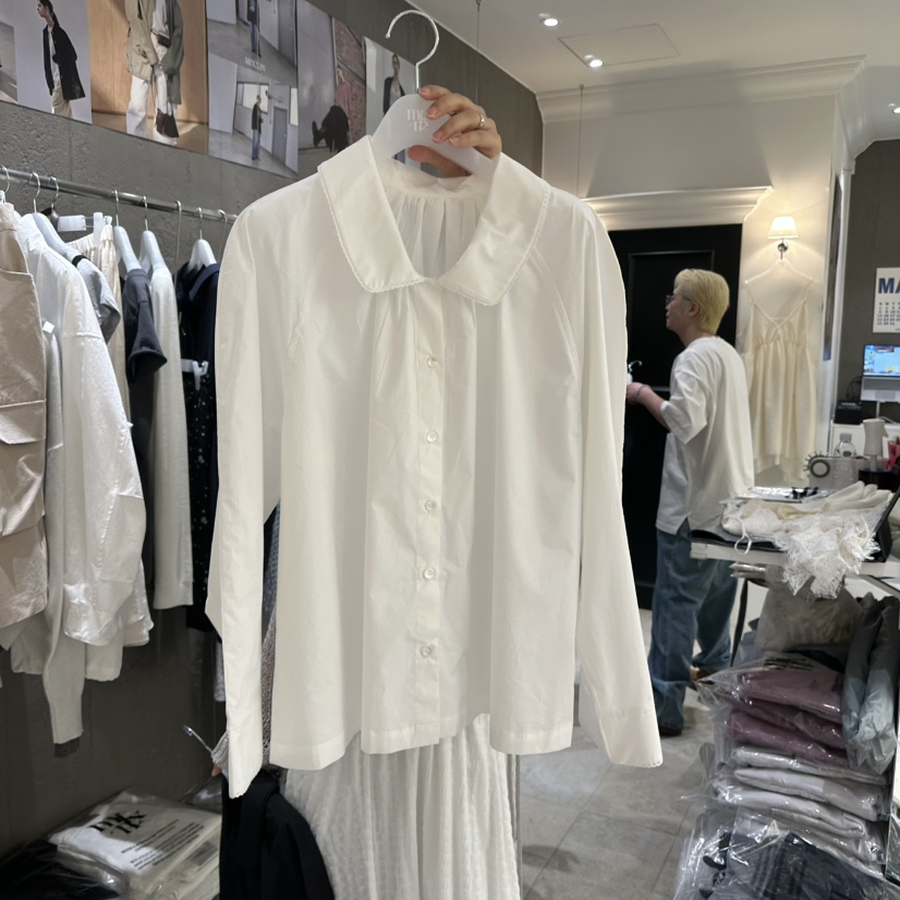 MIXXIN韓國直郵實拍女士新品熱賣推薦人氣時尚襯衫蕾絲衫MIXXIN襯衫/蕾絲衫圖色1