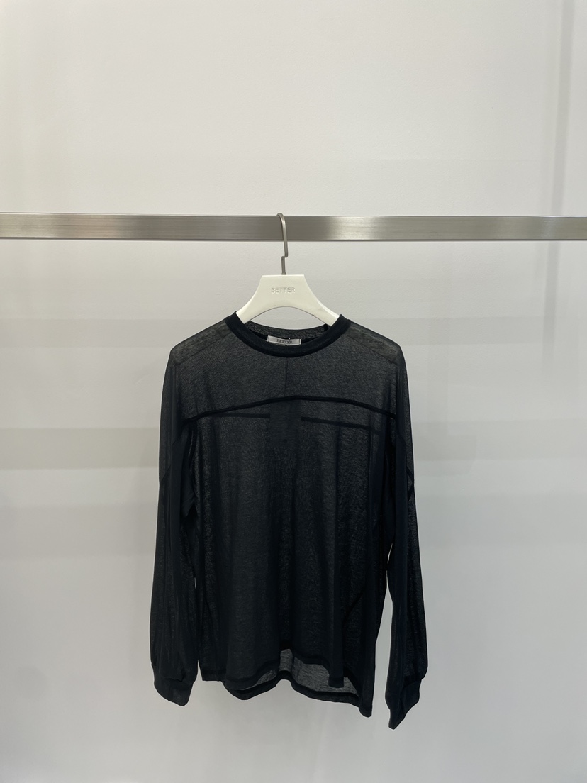 BETTER韓國東大門代購女裝新款熱賣時尚人氣推薦長袖T恤透明BETTER長袖T恤圖色3