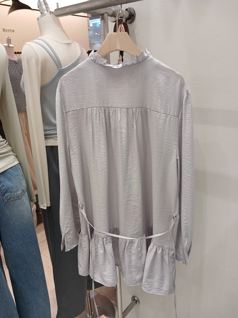 X韓國東大門直郵女裝新款熱賣職業人氣休閑26春夏連衣裙含腰繩BLOWING連衣裙