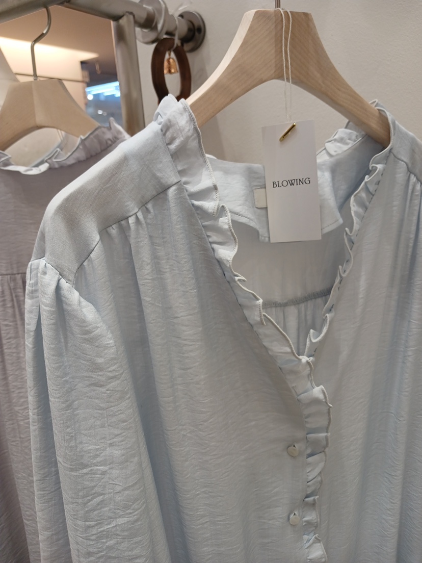 X韓國東大門直郵女裝新款熱賣職業人氣休閑26春夏連衣裙含腰繩BLOWING連衣裙