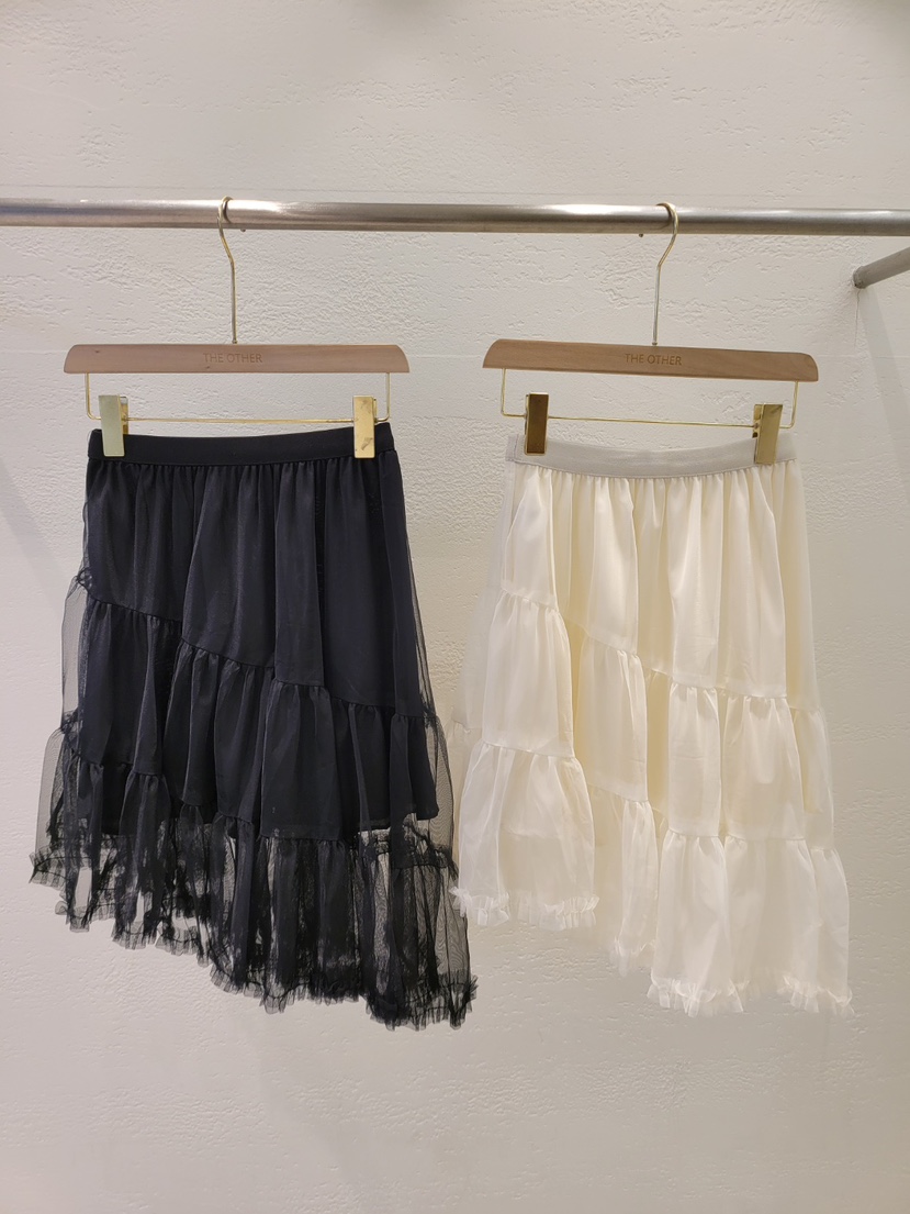 THE OTHER韓國直郵實拍女士新品休閑職業半身裙中短裙透視THE OTHER半身裙/中短裙