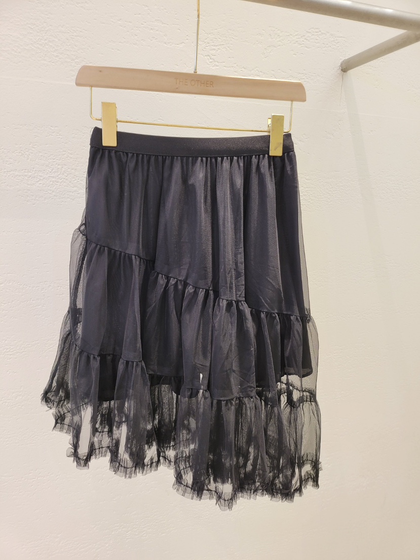 THE OTHER韓國直郵實拍女士新品休閑職業半身裙中短裙透視THE OTHER半身裙/中短裙圖色2
