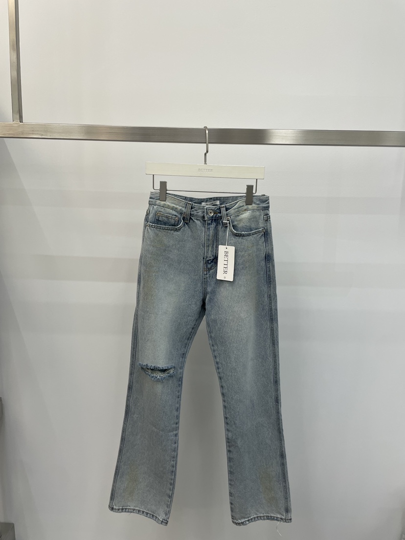 BETTER韓國東大門代購女裝新款人氣推薦牛仔褲水洗牛仔布BETTER牛仔褲圖色1