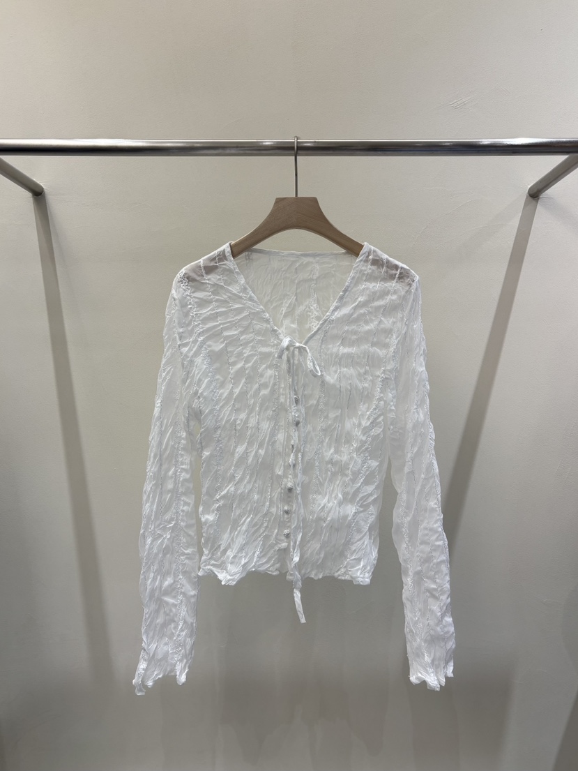 MABE韓國代購女士新品熱賣人氣時尚26春夏襯衫蕾絲衫透明MABE襯衫/蕾絲衫圖色1