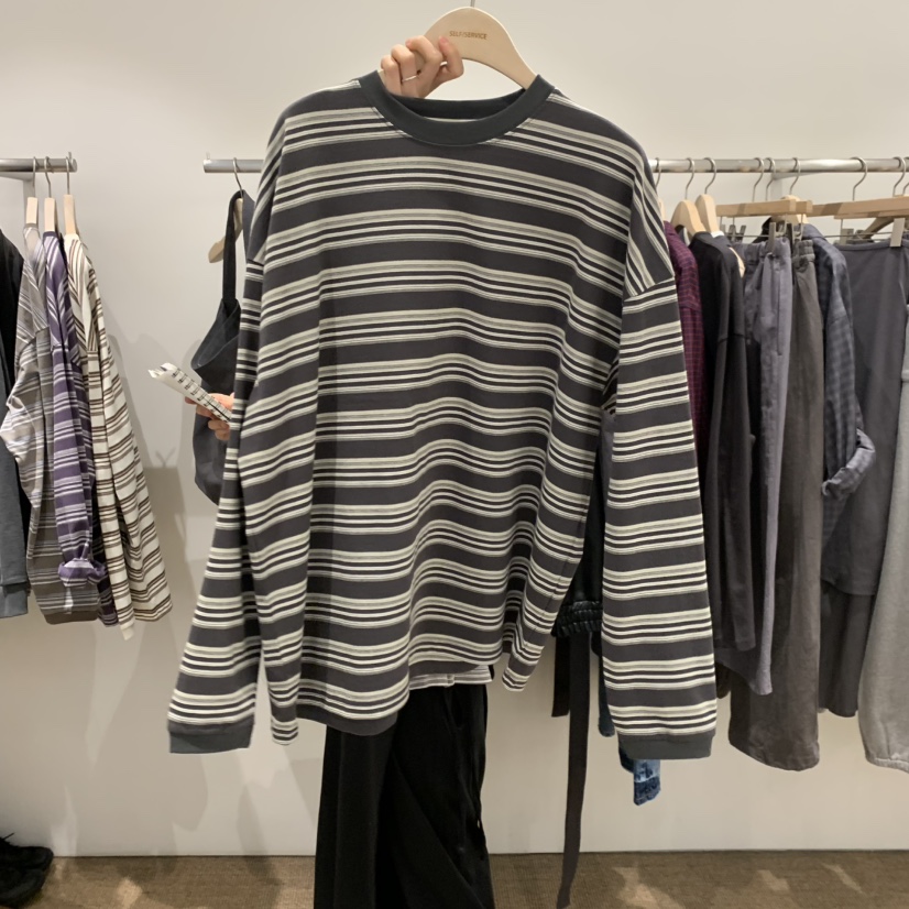 SELF SERVICE韓國代購女士新款時尚人氣熱賣26春夏長袖T恤SELF SERVICE長袖T恤圖色4