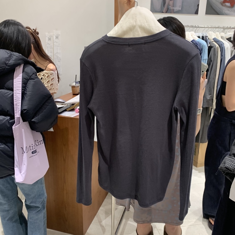 TEMPTING韓國直郵女士新款職業休閑時尚推薦熱賣26春夏長袖T恤TEMPTING長袖T恤