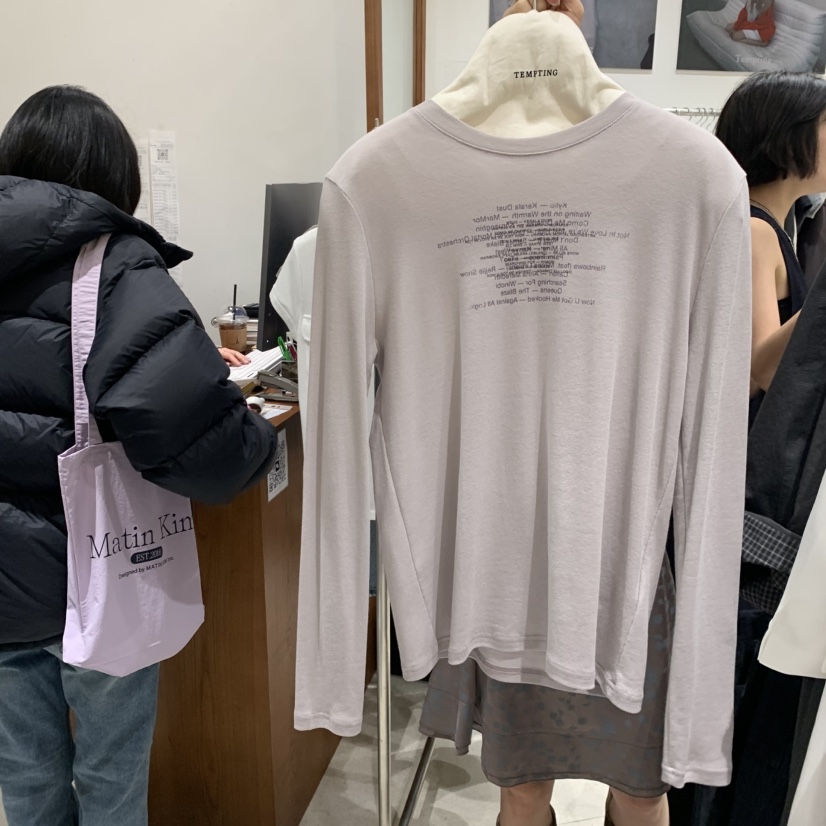 TEMPTING韓國直郵女士新款職業休閑時尚推薦熱賣26春夏長袖T恤TEMPTING長袖T恤圖色3