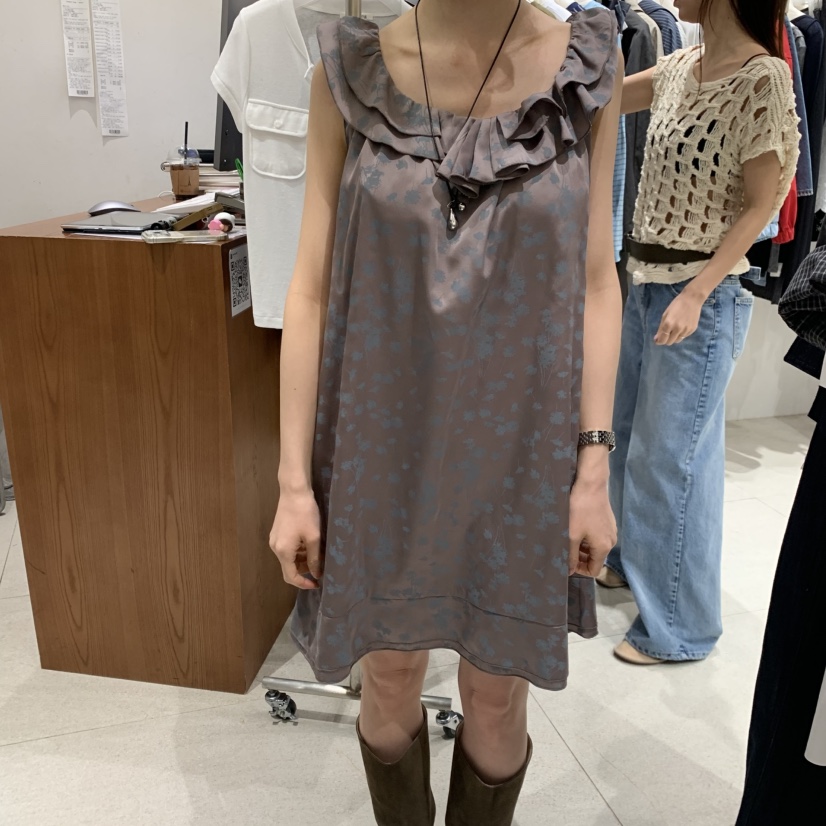 TEMPTING韓國直郵實拍女士新品人氣時尚熱賣連衣裙荷葉邊TEMPTING連衣裙圖色2