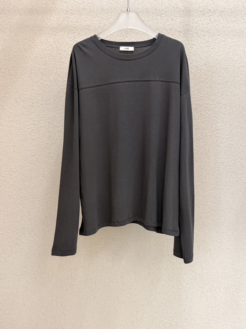 MWE韓國直郵女裝新品26春夏推薦熱賣人氣休閑時尚長袖T恤MWE長袖T恤圖色1墨色