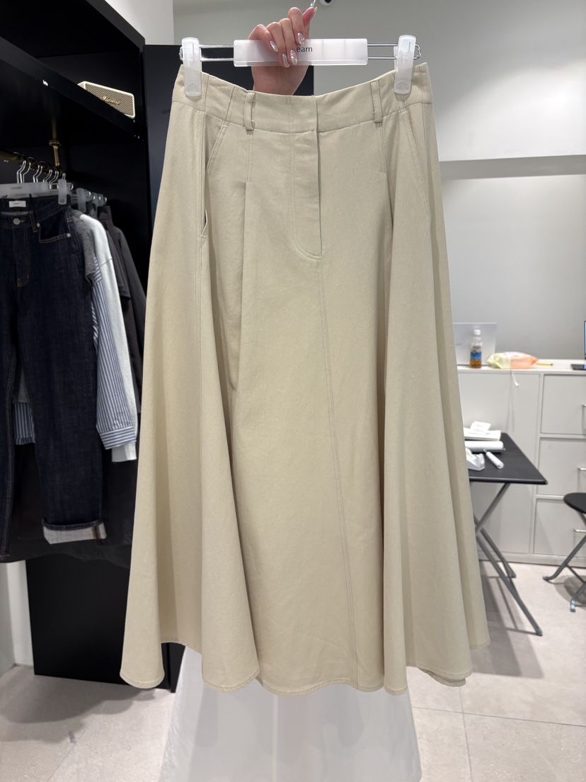 CREAM-P韓國代購女裝新款熱賣職業人氣時尚長裙喇叭棉質CREAM-P長裙圖色2