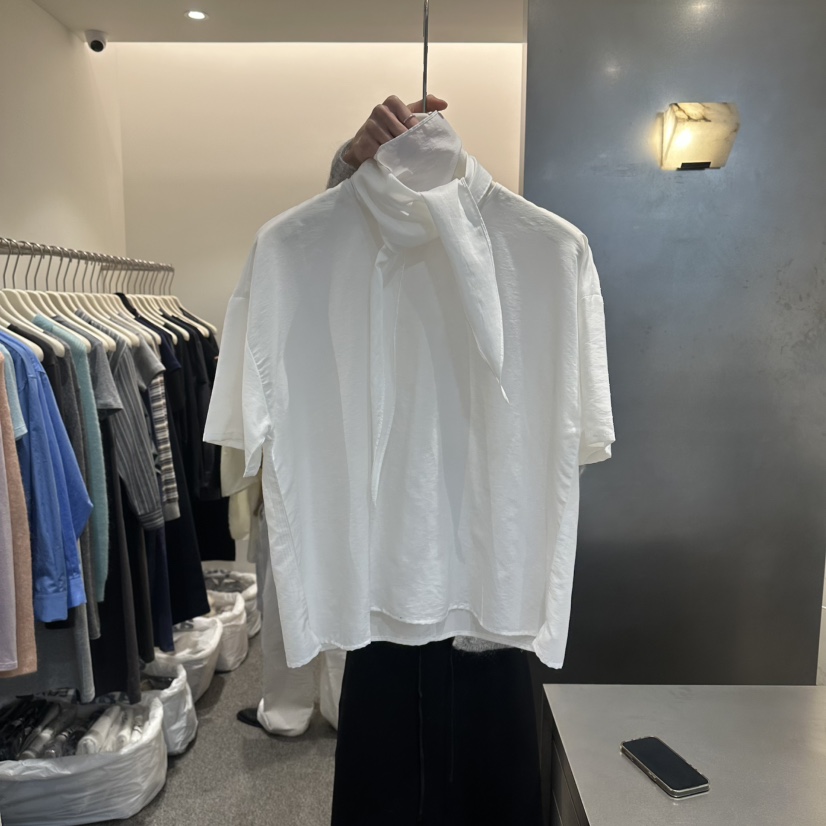 ALTER韓國直郵實拍女裝新款時尚熱賣26春夏襯衫蕾絲衫含圍巾Alter襯衫/蕾絲衫圖色1