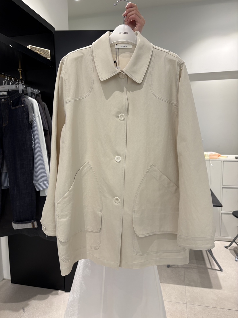 CREAM-P韓國東大門直郵女裝新品26春夏推薦休閑夾克口袋CREAM-P夾克圖色1