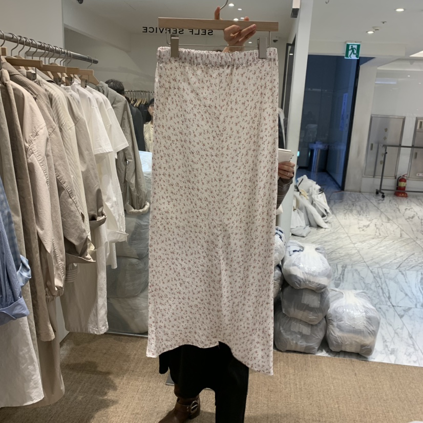 SELF SERVICE韓國東大門直郵女裝新款職業休閑26春夏長裙SELF SERVICE長裙