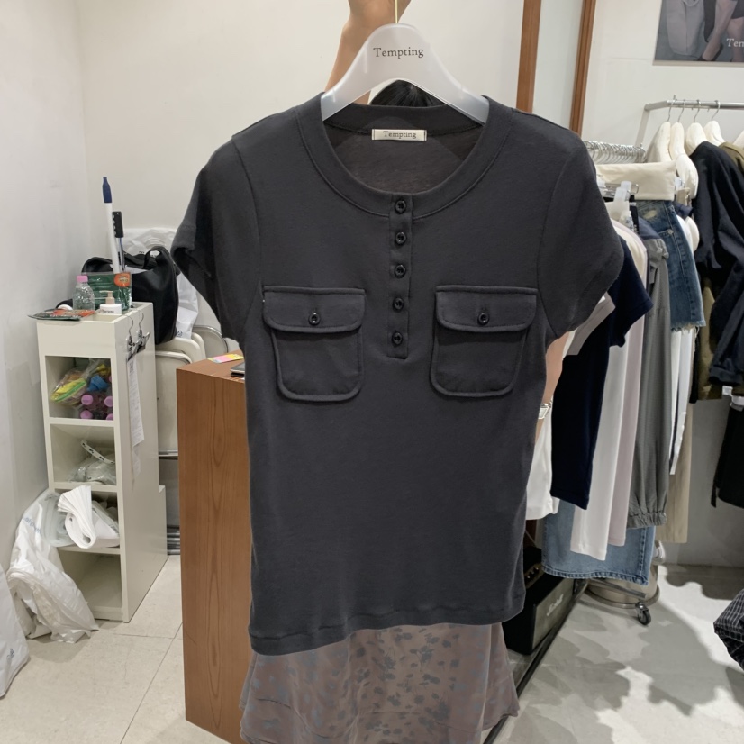 TEMPTING韓國直郵實拍女裝新款時尚熱賣職業人氣推薦休閑T恤TEMPTINGT恤圖色2