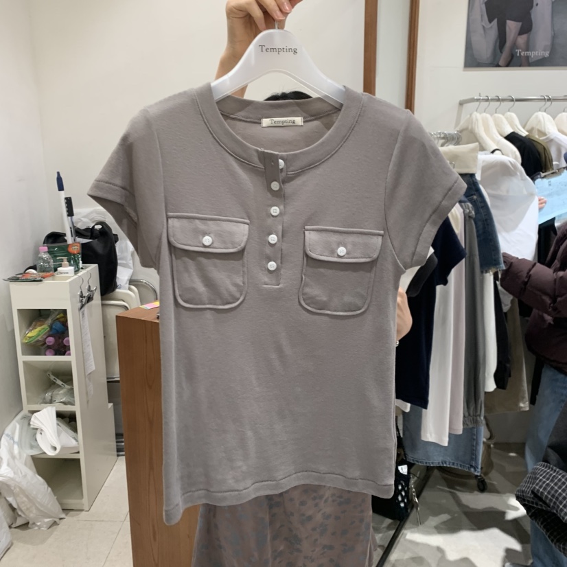 TEMPTING韓國直郵實拍女裝新款時尚熱賣職業人氣推薦休閑T恤TEMPTINGT恤圖色3