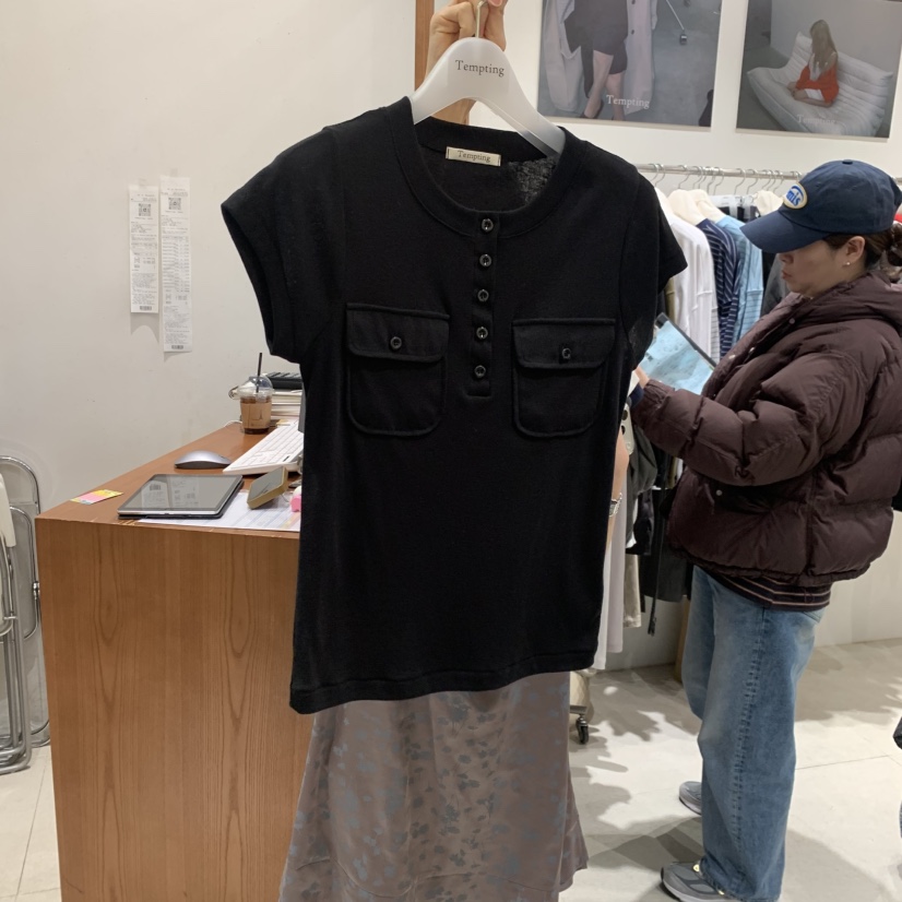 TEMPTING韓國直郵實拍女裝新款時尚熱賣職業人氣推薦休閑T恤TEMPTINGT恤圖色6