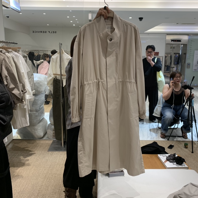 SELF SERVICE韓國東大門代購女裝新款職業推薦熱賣長款風衣SELF SERVICE長款風衣圖色2