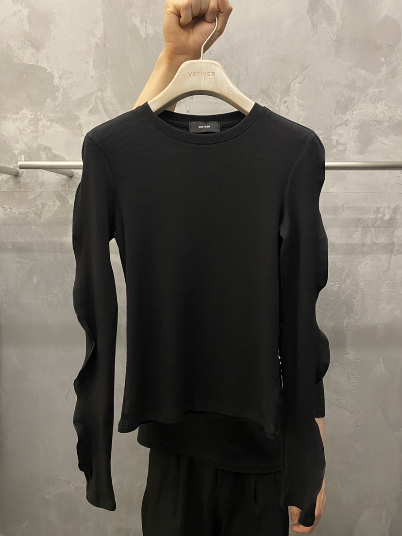 THE VETIVER-A韓國直郵實拍女士新品熱賣休閑推薦長袖T恤VETIVER長袖T恤圖色2