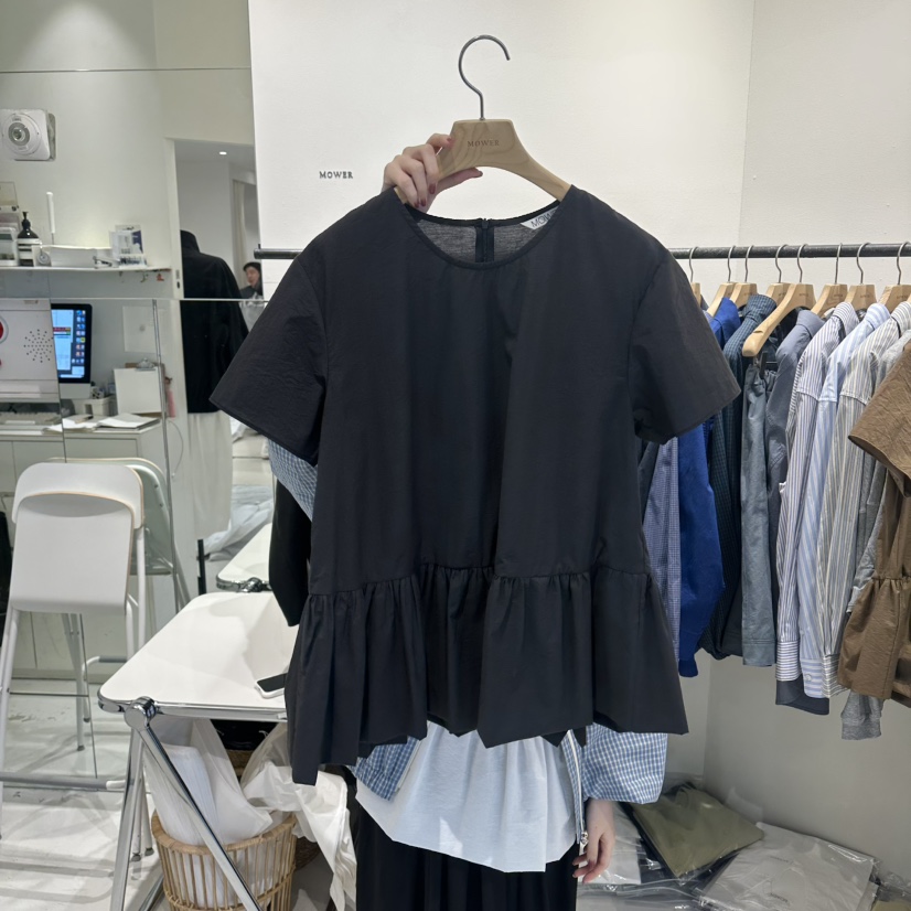 MOWER韓國直郵實拍女裝新品推薦人氣休閑26春夏襯衫蕾絲衫MOWER襯衫/蕾絲衫圖色2