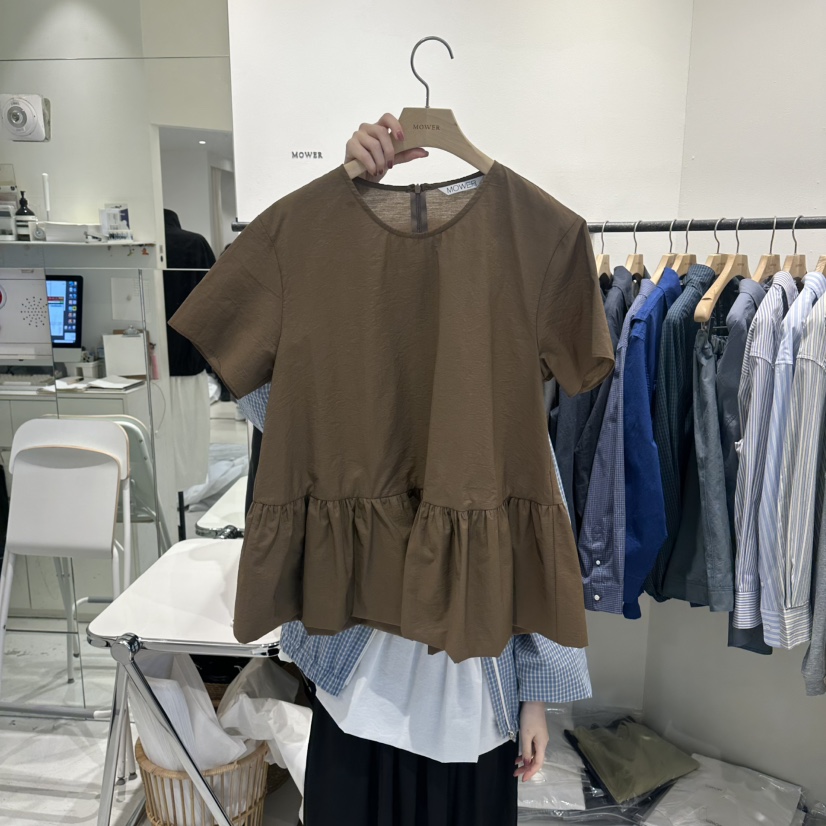 MOWER韓國直郵實拍女裝新品推薦人氣休閑26春夏襯衫蕾絲衫MOWER襯衫/蕾絲衫圖色3