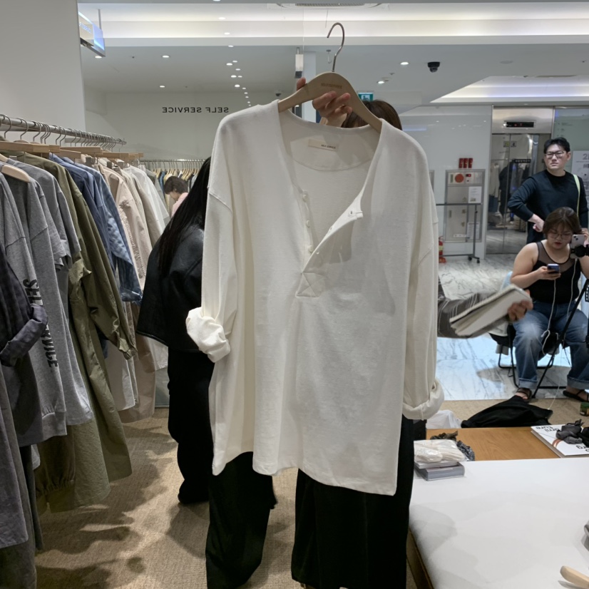 SELF SERVICE韓國代購女士新品推薦休閑熱賣人氣長袖T恤SELF SERVICE長袖T恤圖色1