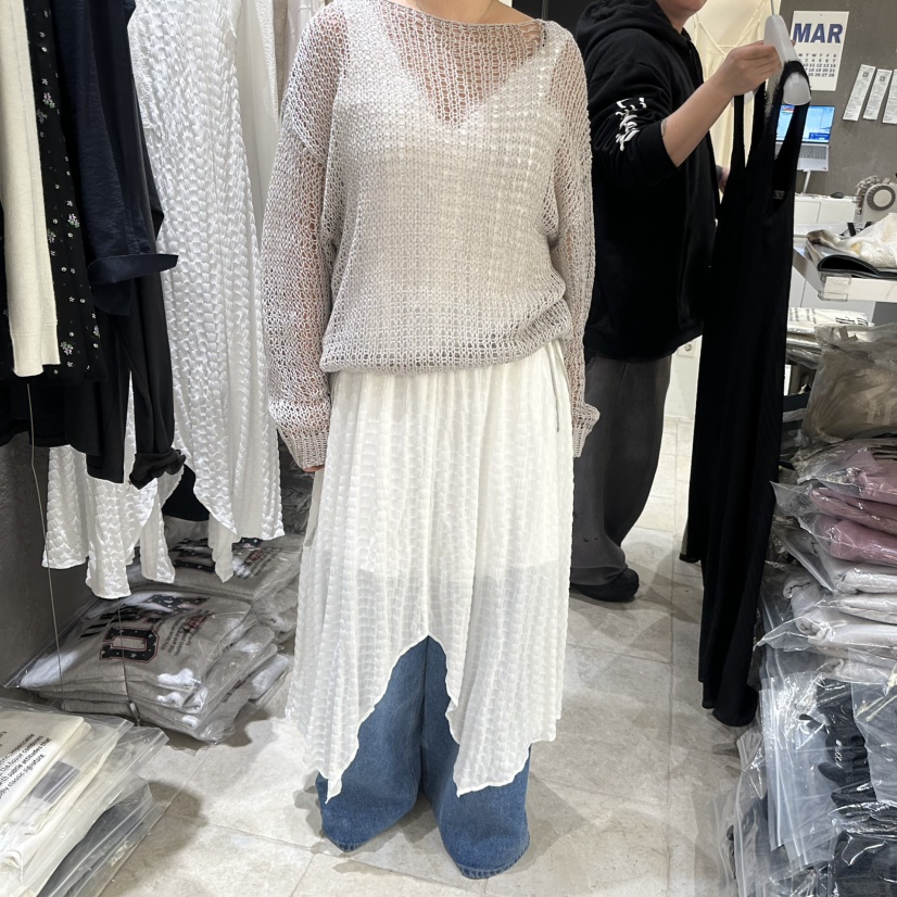 MIXXIN韓國直郵女裝新款26春夏休閑熱賣時尚職業連衣裙蕾絲MIXXIN連衣裙