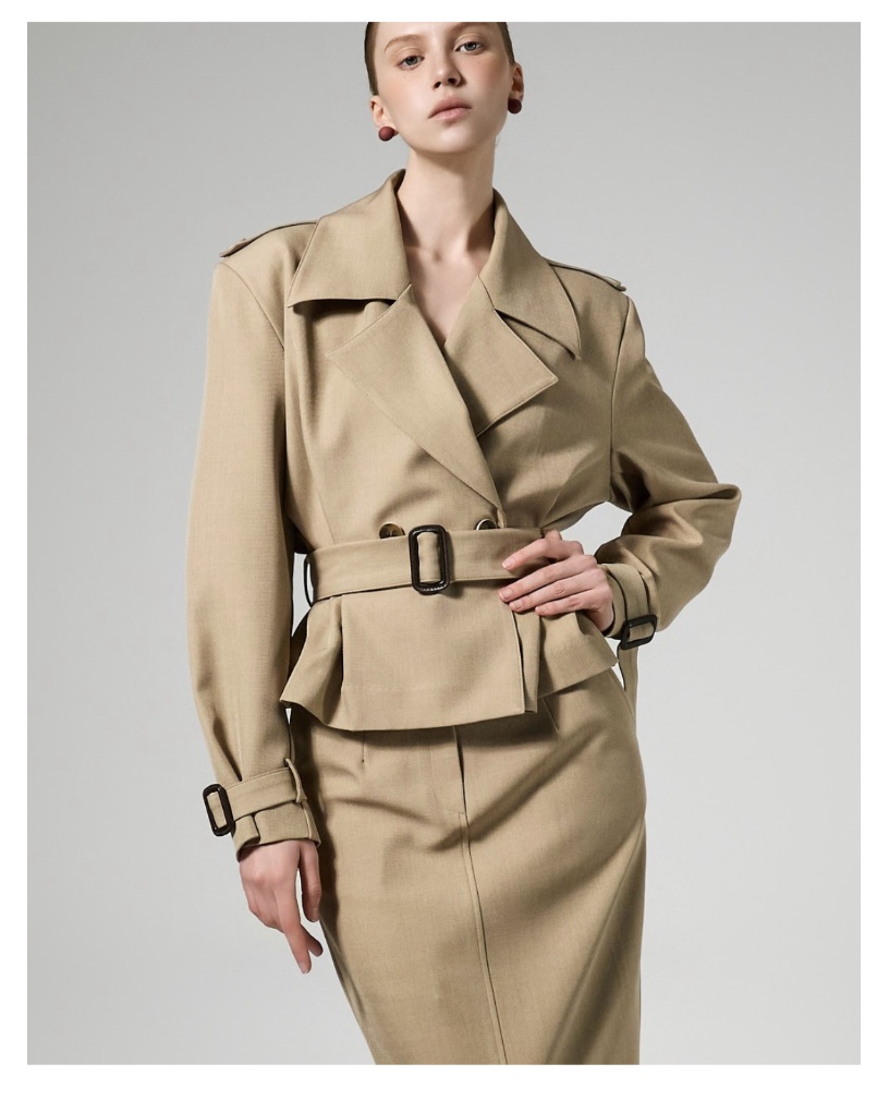 TANIA韓國東大門代購女裝新款職業人氣26春夏時尚夾克含腰帶TANIA夾克