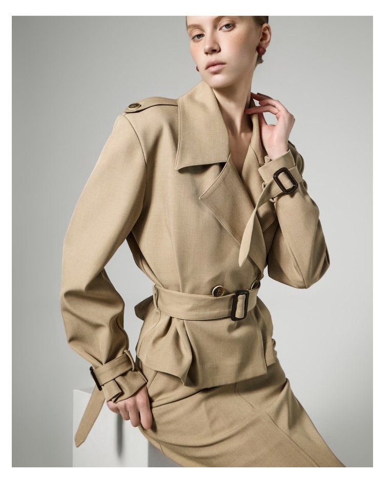 TANIA韓國東大門代購女裝新款職業人氣26春夏時尚夾克含腰帶TANIA夾克