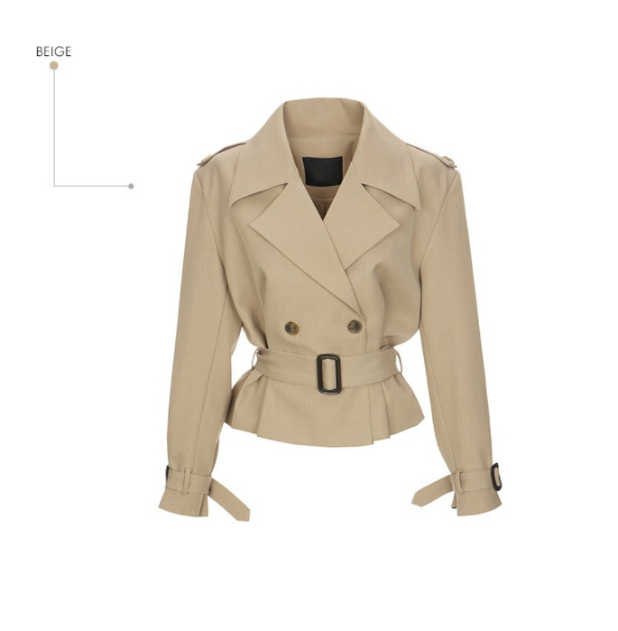 TANIA韓國東大門代購女裝新款職業人氣26春夏時尚夾克含腰帶TANIA夾克圖色1