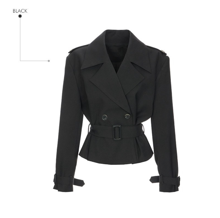 TANIA韓國東大門代購女裝新款職業人氣26春夏時尚夾克含腰帶TANIA夾克圖色2