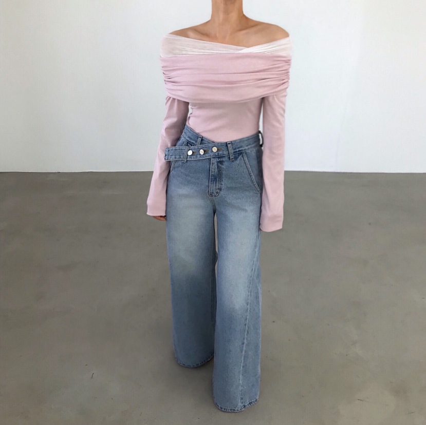 2TWO MOON韓國直郵實拍女裝新款時尚休閑26春夏職業長袖T恤2TWO MOON長袖T恤