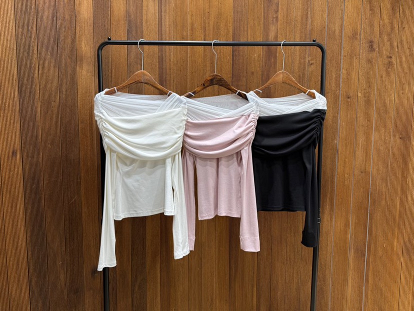 2TWO MOON韓國直郵實拍女裝新款時尚休閑26春夏職業長袖T恤2TWO MOON長袖T恤