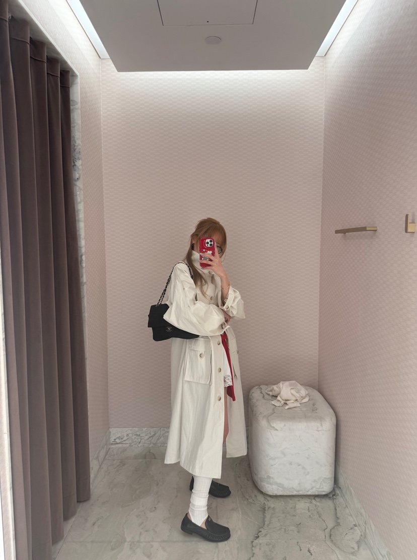 ZEROZERO韓國直郵女士新款26春夏職業休閑熱賣長款風衣高領ZEROZERO長款風衣