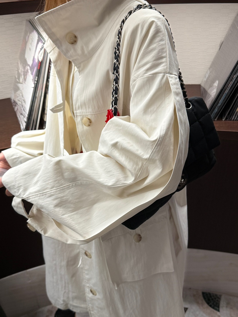 ZEROZERO韓國直郵女士新款26春夏職業休閑熱賣長款風衣高領ZEROZERO長款風衣