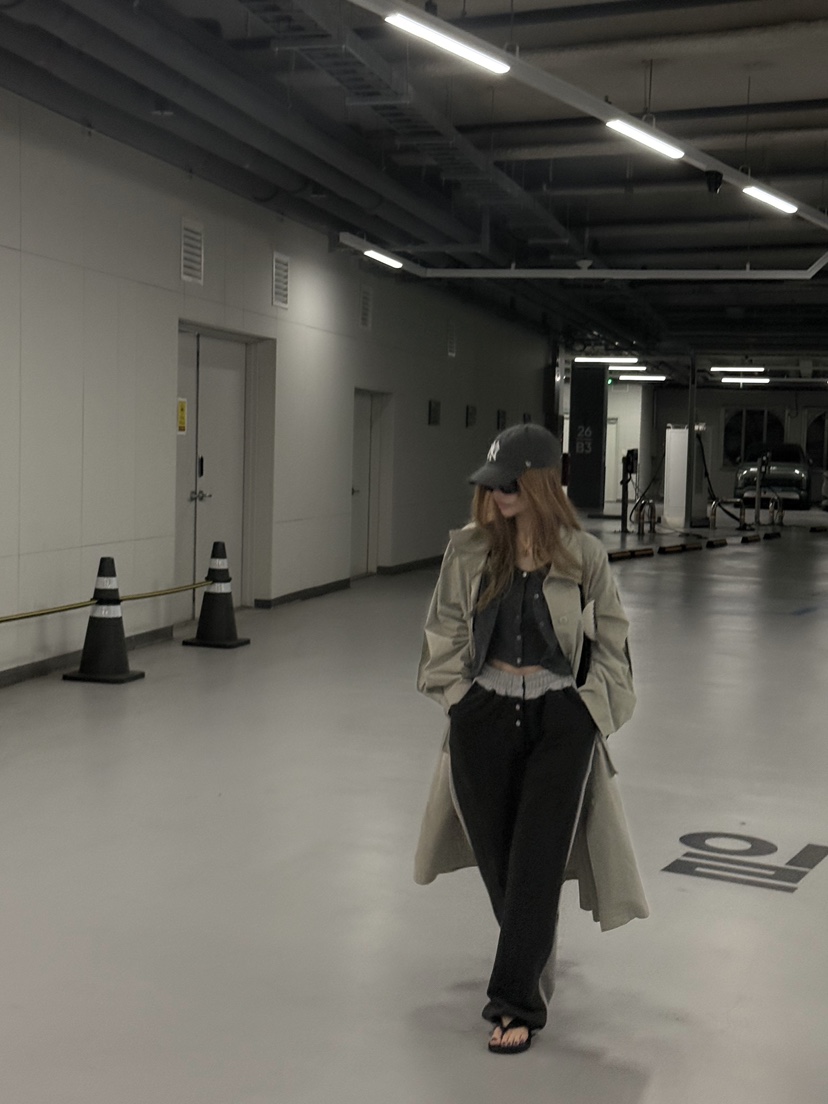 ZEROZERO韓國直郵女士新款26春夏職業休閑熱賣長款風衣高領ZEROZERO長款風衣