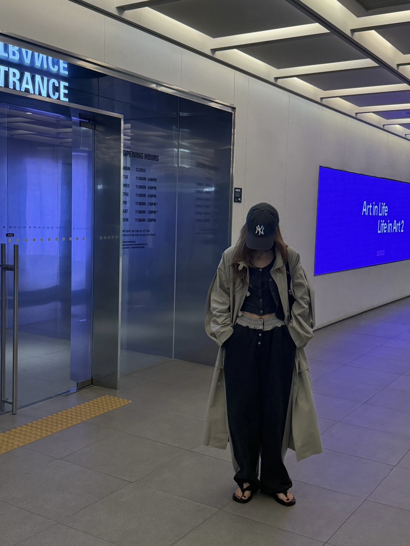 ZEROZERO韓國直郵女士新款26春夏職業休閑熱賣長款風衣高領ZEROZERO長款風衣