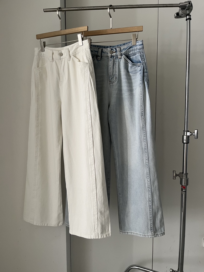 DARAK韓國東大門代購女士新款推薦熱賣休閑26春夏牛仔褲雙排扣DARAK牛仔褲