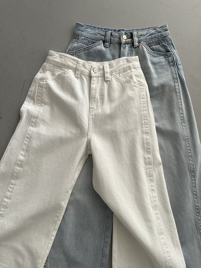 DARAK韓國東大門代購女士新款推薦熱賣休閑26春夏牛仔褲雙排扣DARAK牛仔褲