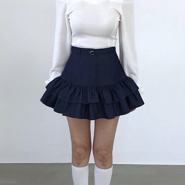 2TWO MOON韓國東大門代購女裝新款休閑職業26春夏短裙腰帶2TWO MOON短裙