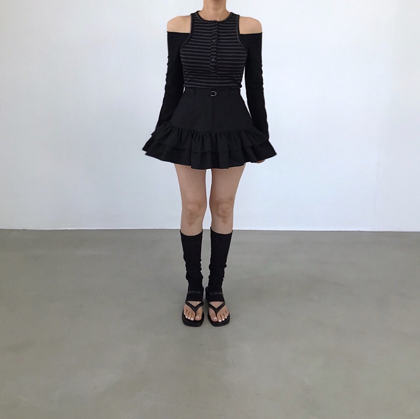 2TWO MOON韓國東大門代購女裝新款休閑職業26春夏短裙腰帶2TWO MOON短裙