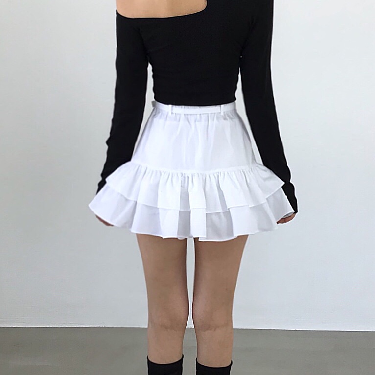 2TWO MOON韓國東大門代購女裝新款休閑職業26春夏短裙腰帶2TWO MOON短裙