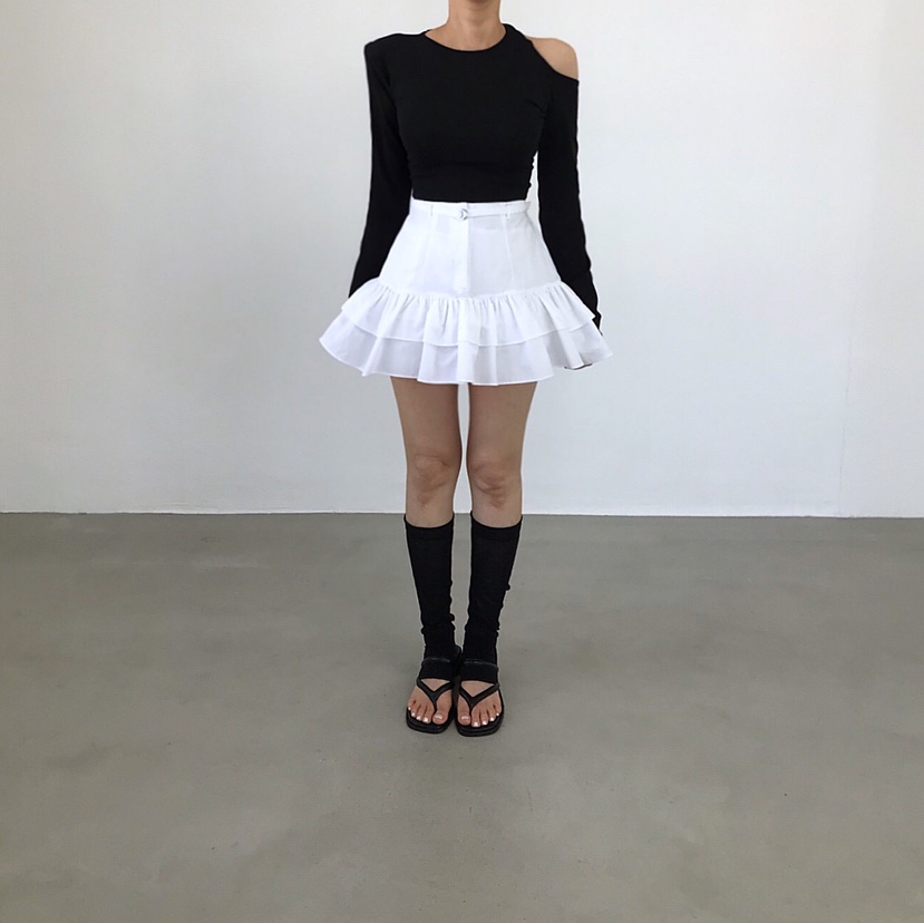 2TWO MOON韓國東大門代購女裝新款休閑職業26春夏短裙腰帶2TWO MOON短裙