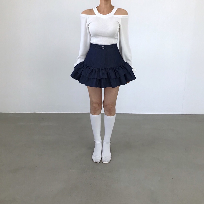 2TWO MOON韓國東大門代購女裝新款休閑職業26春夏短裙腰帶2TWO MOON短裙