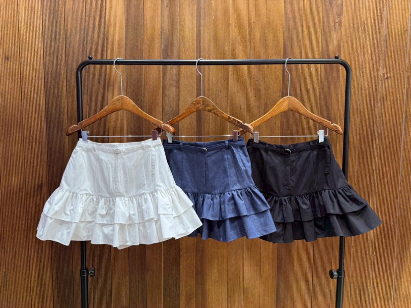 2TWO MOON韓國東大門代購女裝新款休閑職業26春夏短裙腰帶2TWO MOON短裙